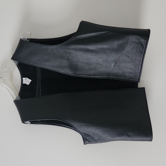 *SOLD* MEN'S ROOM | Genuine leather vest black sz XXL - Picture 2 of 6